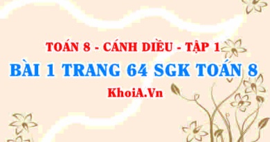 Bài 1 trang 64 SGK Toán 8 tập 1 Cánh Diều